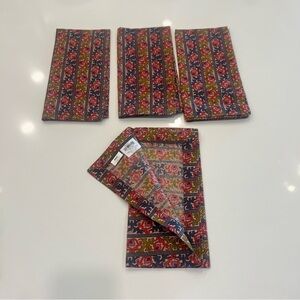 Floral Striped Napkins Set